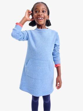 Primary Cozy Sweatshirt Dress Vintage Blue size 6-7